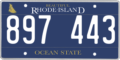 RI license plate 897443