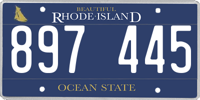RI license plate 897445