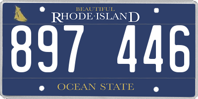 RI license plate 897446