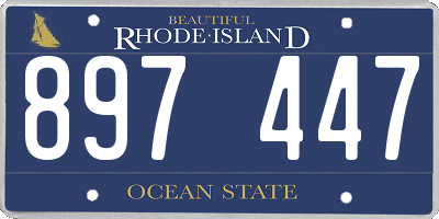 RI license plate 897447
