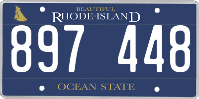 RI license plate 897448