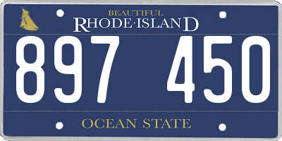 RI license plate 897450