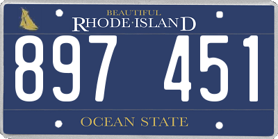 RI license plate 897451