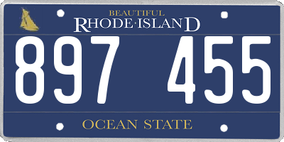 RI license plate 897455