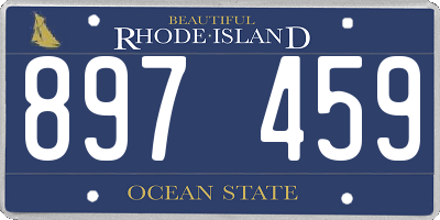 RI license plate 897459