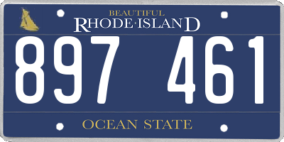 RI license plate 897461