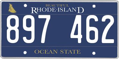 RI license plate 897462
