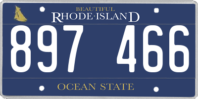 RI license plate 897466