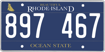 RI license plate 897467