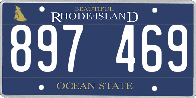 RI license plate 897469