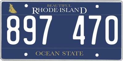 RI license plate 897470