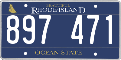 RI license plate 897471