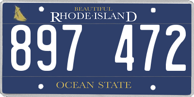 RI license plate 897472