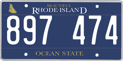 RI license plate 897474