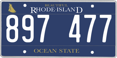 RI license plate 897477