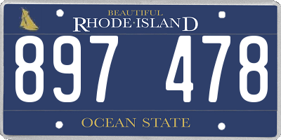 RI license plate 897478