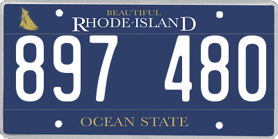 RI license plate 897480