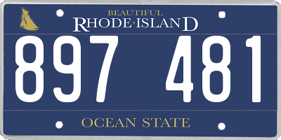 RI license plate 897481