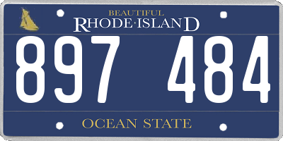 RI license plate 897484