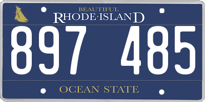 RI license plate 897485