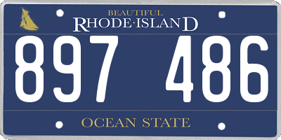 RI license plate 897486