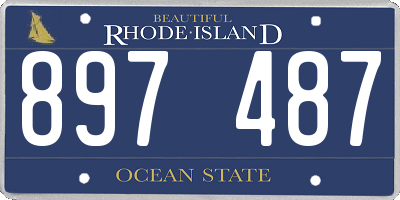 RI license plate 897487