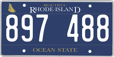 RI license plate 897488