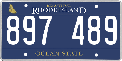 RI license plate 897489