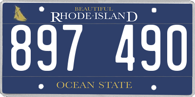 RI license plate 897490