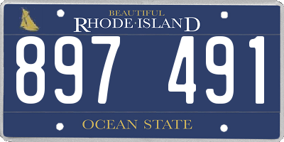 RI license plate 897491