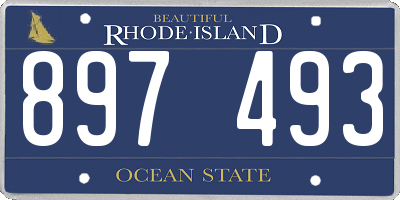 RI license plate 897493