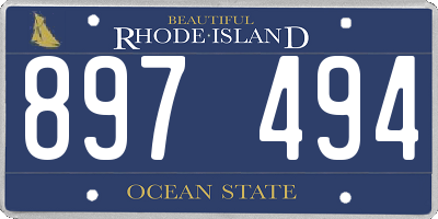 RI license plate 897494
