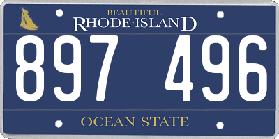RI license plate 897496