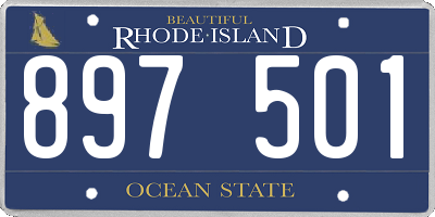 RI license plate 897501