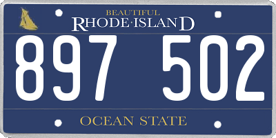 RI license plate 897502