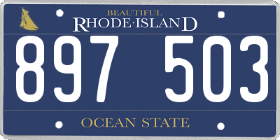 RI license plate 897503