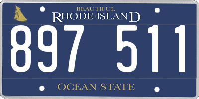 RI license plate 897511
