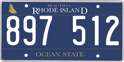 RI license plate 897512