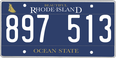 RI license plate 897513