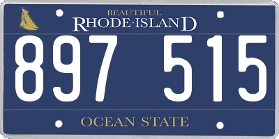 RI license plate 897515