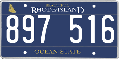 RI license plate 897516