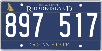 RI license plate 897517
