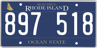 RI license plate 897518