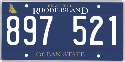 RI license plate 897521