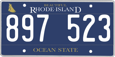 RI license plate 897523