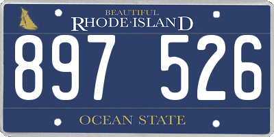 RI license plate 897526