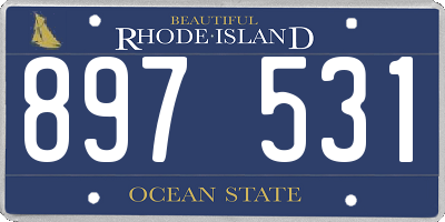 RI license plate 897531