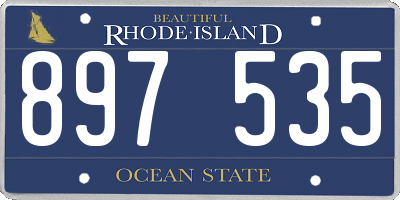 RI license plate 897535
