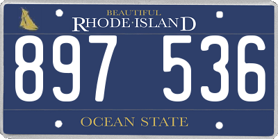 RI license plate 897536