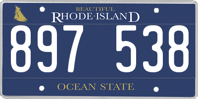 RI license plate 897538